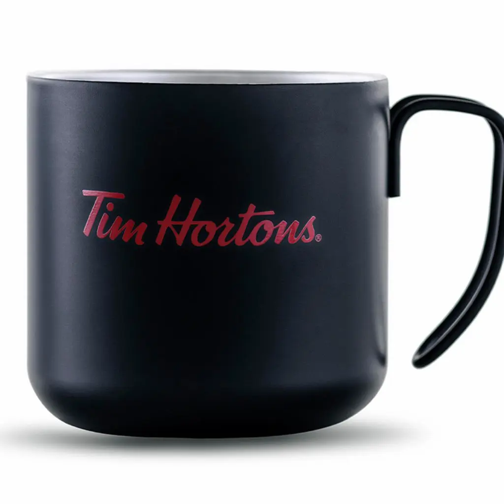 Black Stainless Steel Tim Horton's Logo Mug